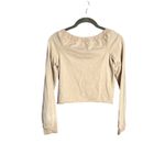 Free People NEW FP Movement Hot Shot Easy Set Medium Tan Long Sleeve Shorts Photo 3