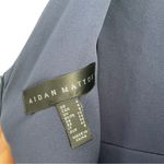 Aidan Mattox Aidan Maddox Asymmetrical Neckline‎ Glitter Gown 4 Navy Blue Photo 11