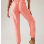 Athleta  Retreat Linen Jogger Pants Sunset Glow Orange Size 16 Photo 5