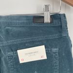 AG Adriano Goldschmied  The Prima Ankle Cigarette Corduroy Pants Teal Size 27 Photo 6