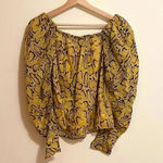 frame denim NWT FRAME Snakeskin Billow Blouse Photo 2