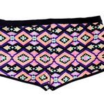LA Hearts Bikini Bottoms Boy Short Swim Reversible Black Aztec L Large Photo 3