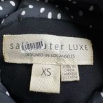 Saltwater Luxe Women's XS Black Polka Dot Puffer Jacket Mid-Length Photo 6