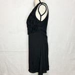 YA Los Angeles  Black Front Fringe A-Line Dress Sz M Photo 3