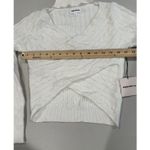 superdown NEW  Sweater Womens Small Cable Knit Criss Cross Cropped Minimal Indie Photo 4