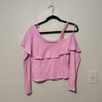 Anthropologie ‎ Postmark Pink One Shoulder Ruffle Top size Small Photo 1