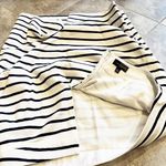 The Limited 🆕  high rise stretch knee length striped pencil skirt white b… Photo 2