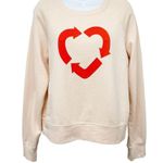 Madewell  x Charity Water Heart Recycling Long Sleeve Sweatshirt Pullover Top Photo 4