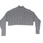 Garage Lightweight Grey Cable Knit Quarter Zip Sweater Women's Size S Photo 1
