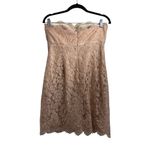 Jenny Yoo  Blush Pink Strapless Lace Mini Bridesmaid Dress Photo 2