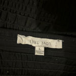 Love Tree  BLACK SUPER BOHO Copa Smocked Cropped Tank Top with Ruffle Sleeves Photo 11