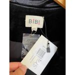 BiBi Black Velvet Blazer Women's Size‎ Large Long Sleeve Business Career Casual Photo 4