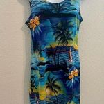Tropical Blue Swim Cover Up Dress Xl Photo 0