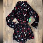 NWT honeydew Black Robe with Lip Print valentines M/L Size M Photo 0