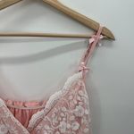 Romwe Pink Floral Lace Babydoll Tank Women Size 1XL Bratz Feminine Coquette Photo 4