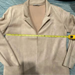 ZARA  CÁRDIGAN WOMENS BASIC SMALL SUEDE LEATHER BAIGE COLOR FRONT POCKETS GOOD
CO Photo 4