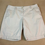 Ann Taylor  LOFT Women's Size 12 Beige Cotton Straight Leg Shorts Casual Summer Photo 0
