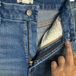 Good American size 4 27 split front flare jeans denim Classic Blue Photo 6