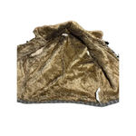 G.H. Bass & Co. Faux Fur Sweater Vest Size XL Furry Warm Black White Fair Isle Photo 7