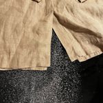 Michael Stars Womens small  Lottie one-button 100% linen blazer beige Photo 6