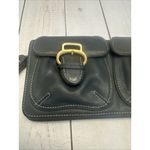 Cole Haan Alexa Blue Leather Wristlet Multiple Pockets Logo 4.5 x 8.5” GUC Photo 1