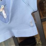 Fp Movement Mainstream Baby Tee ribbed cropped top vneck sports bra slate logo Blue Size XS Photo 6