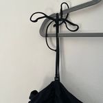 J.Crew Ruched Tie Shoulder Neckline One Piece Swimsuit Black Plus Size Photo 6