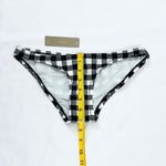 J.Crew NWT  Lowrider Bikini Bottoms - Avril Gingham Ivory Black - XXS Photo 6
