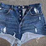 Levi's Levi’s Ribcage Jean Shorts 28 Cut-Off Denim Photo 0