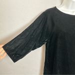 Vintage Crushed Velvet Top 3/4 Sleeves Blouse Semi Photo 3