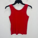 Madewell Regenerative Supima Cotton Ribbed Scoopneck Tank Festival Red XS NWT Photo 6