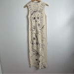 Vintage JJ Hobeau Hand Painted Faces Pop Art Graffiti Waffle Knit Maxi Dress Size M Photo 5