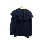 Lillie Rubin Silk Blouse Black Size M Vintage Size M Photo 10