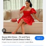 Showpo Souza Mini  Dress Fit & Flare Puff Sleeve Corset  Photo 3