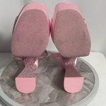 Barbie x ALDO Pink Satin Rhinestone Heart Platform Heels Size 8.5 NIB 2023 Photo 10