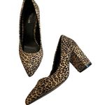 EXPRESS Leooard Calf Hair Block Heel Pumps, Sz 7 Photo 2