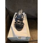 Jen & Kim Blissful Black Silk Slide W/Rhinestones 7‎ 1/2 Women’s Shoe new Size 7.5 Photo 4