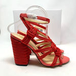 CAbi  Red‎ Braided Tiptoe Sandals Style 6012 Photo 4