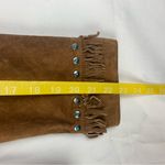 Montana Co women's small brown leather fringe silver turquoise jacket western Photo 8
