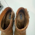 Adam Tucker Me Too Brown Booties Size 6 Riley Brown Grommet Buckle Detail Photo 4