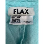 Flax Linen Tank Top Sleeveless Aqua Blue Women's Size 3G (24-26) Photo 3