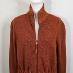All Worthy Hunter McGrady Mixed Media Sherpa Jacket Size XXS Terra Cotta Sweater Red Photo 2