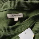 Madewell  Elwood Knot Front Top Womens XS Green Long Sleeve Crew Neck Sweater Photo 5