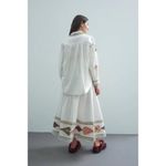 NWT ALEMAIS SPADES EMBROIDERED Women's long sleeves SHIRT Size 8 White Photo 6