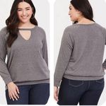 Torrid Sweatshirt Gray Choker Neck Sz 4 4X NEW Photo 0