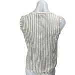 Banana Republic  White Black Striped Linen Sleeveless Lace Up Blouse Top Size XS Photo 1