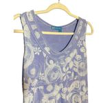 Fresh Produce Lavender White Floral Swirl Pattern 100% Cotton Tank Dress Sz S Photo 7