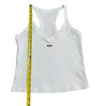 White Fox Boutique White Fox Athletics Size M White Ribbed Tank Top‎ WFA Embroidered Sporty Casual Photo 5