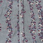 Free People  Gray Floral Long Sleeve Shirt Dress Photo 3