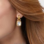 NWOT Julie Vos Elegant Gold and White Gemstone Earrings Photo 6